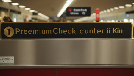 Check-in counter at the international airport of Kuala Lumpur, Malaysiaの素材