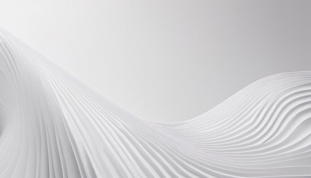 Abstract Curved Shapes. White Circular Background. Abstract background. 3d illustrationの素材