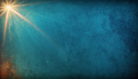 grunge blue background with sun ray and space for your textの素材