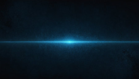 Blue abstract background with lens flare and space for text or image.の素材