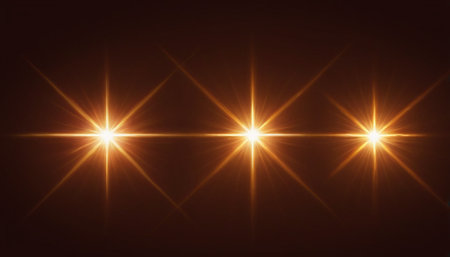 star with lens flare and bokeh effect made in 3d softwareの素材