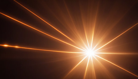 Abstract of sun with flare. Natural background with lights and sunshine wallpaperの素材