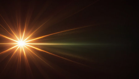 abstract of sun with flare. natural background with lights and sunshine wallpaperの素材