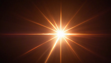 abstract of sun with flare. natural background with lights and sunshine wallpaperの素材