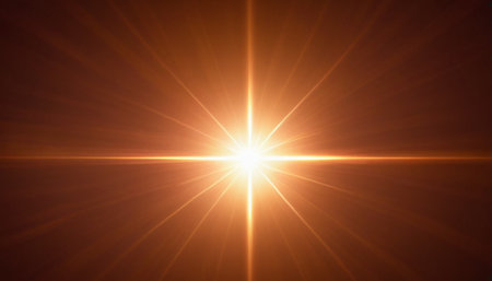 abstract of sun with flare. natural background with lights and sunshine wallpaperの素材