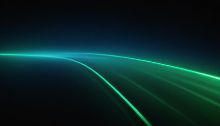Futuristic technology wave background design with lights and copyspaceの素材