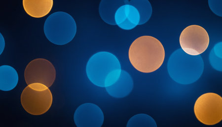 Abstract circular bokeh background of Christmaslight. Colorful defocused lights.の素材