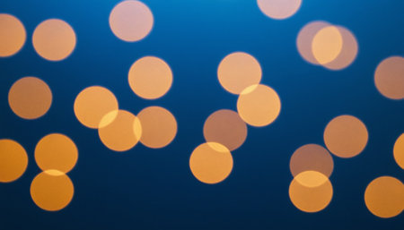 Bokeh lights on blue background. Abstract circular bokeh background.の素材