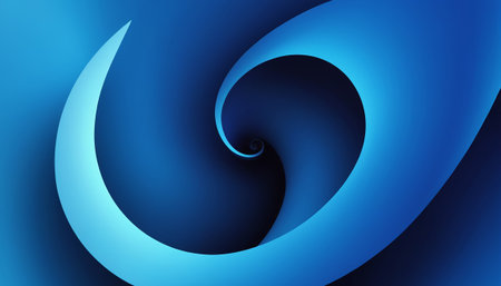 Abstract blue background with spiral. Vector illustration. Can be used for wallpaper, web page background, web banners.の素材