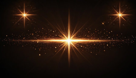 star with lens flare and bokeh effect made in 3d softwareの素材