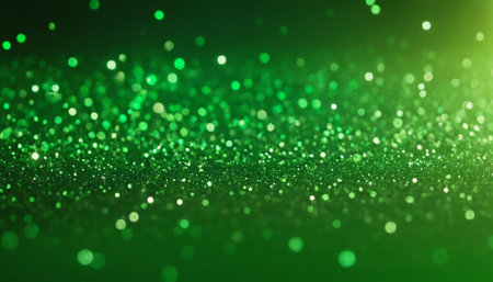 green glitter vintage lights background. defocused. bokeh.の素材