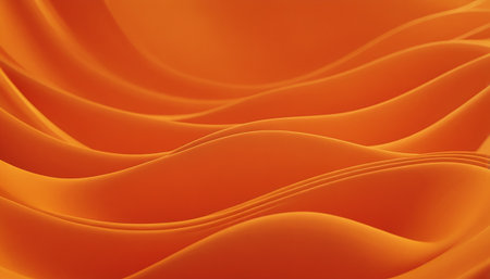abstract orange background with smooth wavy lines. 3d renderの素材