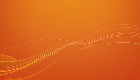 Abstract orange background with smooth lines. Vector illustration for your design.の素材