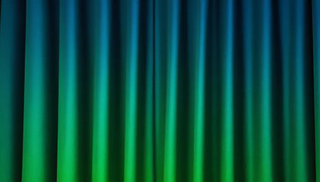 Abstract background of blue and green curtain. Vector illustration. Eps 10.の素材