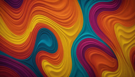 abstract colorful background, wavy pattern of colors, 3d renderingの素材