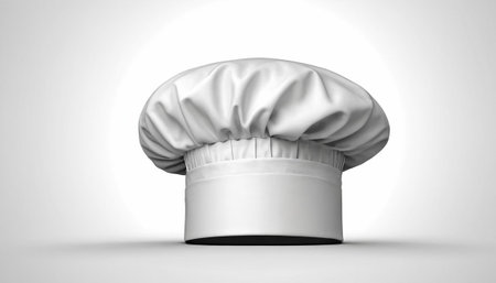 Chef hat isolated on white background. 3d render illustration.の素材