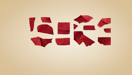 pieces of torn paper texture background, copy space for your text.の素材