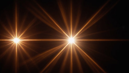 star with lens flare and bokeh effect made in 3d softwareの素材