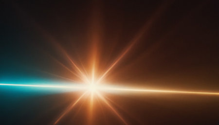 Lens flare effect in black background. Lens flare effect in black background.の素材