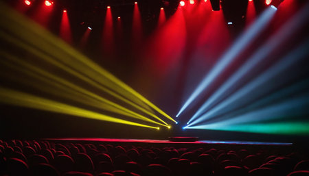 Stage Spotlight with Laser rays, Stage Spotlight with Laser rays, Stage Spotlight with Laser raysの素材