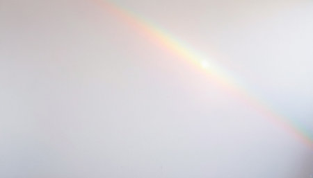 rainbow on the white background. soft focus and film grain effectの素材