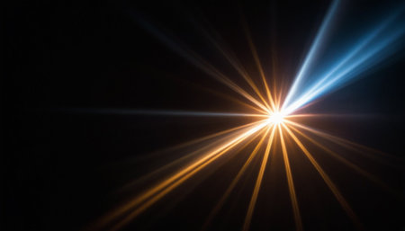 star with lens flare and bokeh effect made in 3d softwareの素材