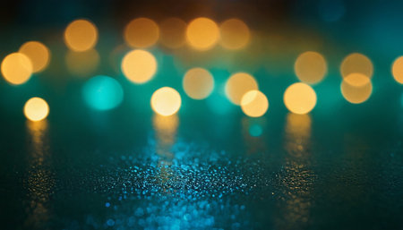 Abstract bokeh background. Festive background with bokeh defocused lightsの素材