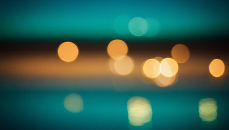 Abstract bokeh background, defocused lights on the beach.の素材