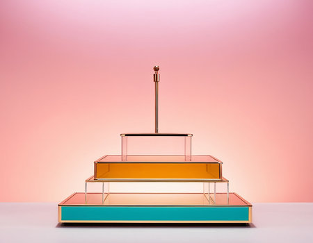 3d render of podium for product presentation. Minimal style.の素材