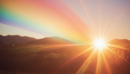 Sunset over the highway in the mountains. Abstract blurred background.の素材