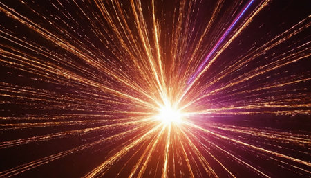 Abstract background with rays of light. Computer generated 3D photo rendering.の素材