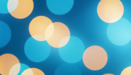 Abstract circular colorful bokeh from the party light on black backgroundの素材