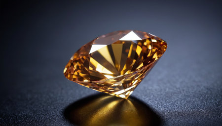 close up of a diamond on a black background with shallow depth of fieldの素材