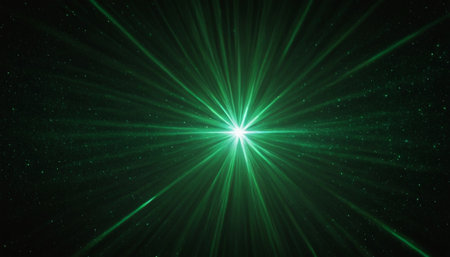 star with lens flare and bokeh effect made in 3d softwareの素材