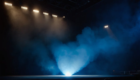 Stage Spotlight with smoke and spotlights, Stage Spotlight with smoke and spotlightsの素材