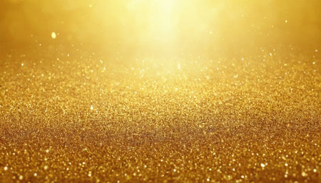 golden glitter vintage lights background. gold and black. de focusedの素材