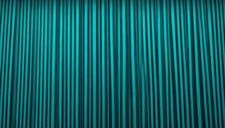 Blue stage curtain with stripes. Abstract background. 3d render illustrationの素材