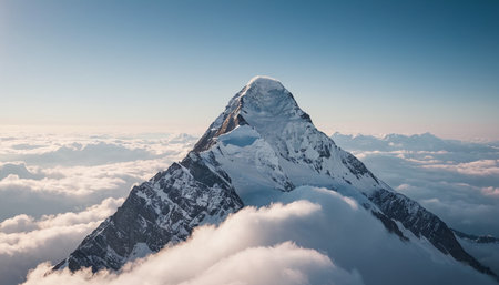 Matterhorn peak in Himalayas, Annapurna region, Nepalの素材