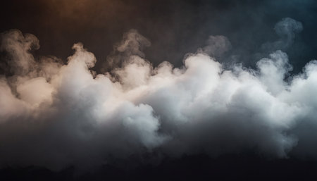 Fog and smoke on dark background. Abstract background for design.の素材