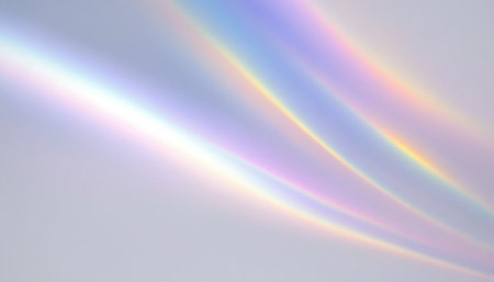 Rainbow on white background. Abstract rainbow background. Rainbow effect.の素材