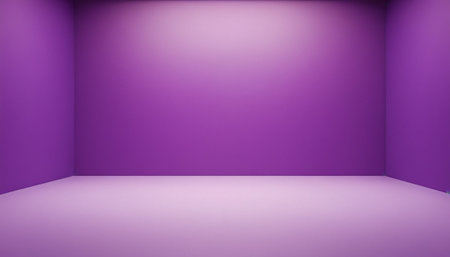 Purple studio room background. 3d rendering, 3d illustration.の素材