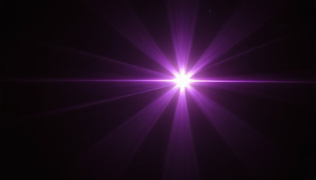star with lens flare and bokeh effect made in 3d softwareの素材