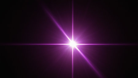 star with lens flare and bokeh effect made in 3d softwareの素材