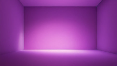 Purple room with light coming from the ceiling. 3d renderingの素材