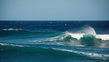 Waves breaking on the coast of the island of Lanzaroteの素材