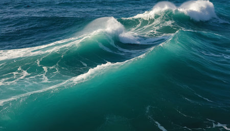 Waves breaking on the coast of Atlantic ocean in Morocco, Africaの素材