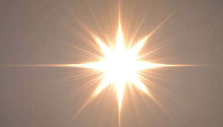 star with lens flare and bokeh effect made in 3d softwareの素材