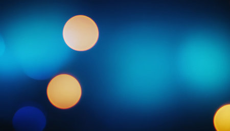 Abstract circular colorful bokeh from the party light on black backgroundの素材