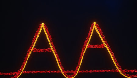 Neon letter A on a dark background. 3d rendering.の素材