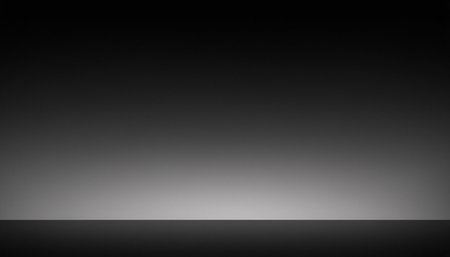 Empty black room with floor and wall. 3d render illustration.の素材